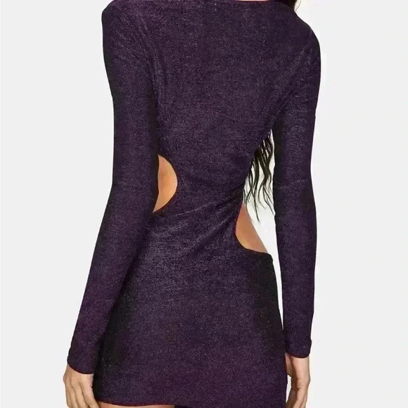 Simmi Women's Asymmetrical Cutout Mini Dress Purple Size M - Picture 2 of 16